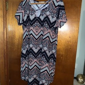 Navy and pink  dress